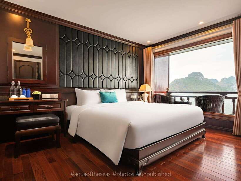 2-Day: Halong Lan Ha Bay 5 Stars Cruises w/Balcony & Bathtub - Cabin Comfort: Junior Suite Balcony and Bathtub Reality Check
