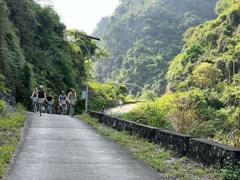 Cat Ba: Lan Ha, HaLong bay full day- biking, kayaking, lunch - Swimming (and snorkeling) at a private-feeling beach stop