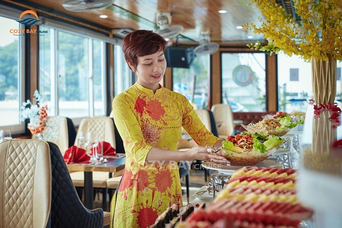 Cozy Bay Halong 5-Star Day Cruise, Buffet, Cave, Kayak, Swimming - Titop Island and Ti Top Peak: the view is the payoff