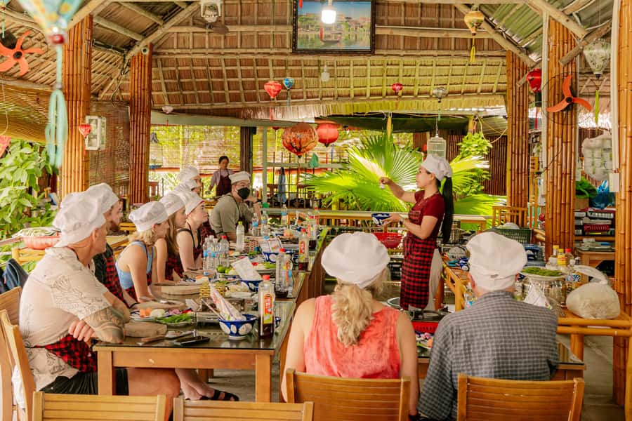 From Hoi An: Market Tour, Basket Boat Ride and Cooking Class - Cooking Class: Four Vietnamese Dishes You’ll Be Able to Recreate