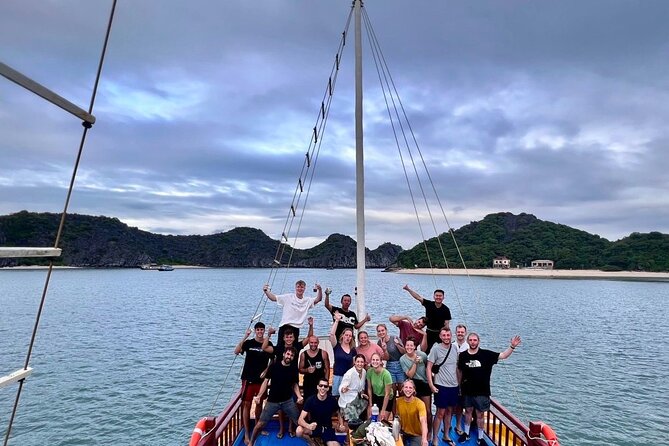 Ha Long Bay Cruise Day Tour-Cave, Kayaking,Ti top island & Lunch - Ti Top Island: the climb for photos, plus a quick swim chance