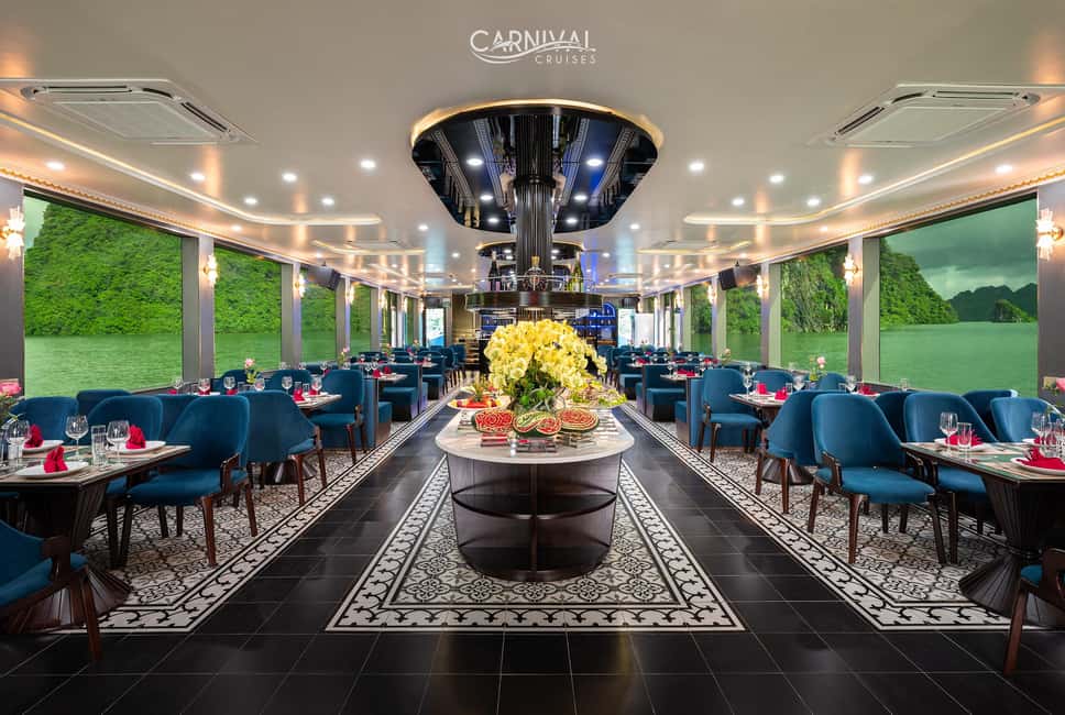 Halong Bay: Luxury Day Cruise w/ Pool, Kayak, Free Transfer - Buffet Lunch and Sunset Party: Eating Well Without Waiting All Day