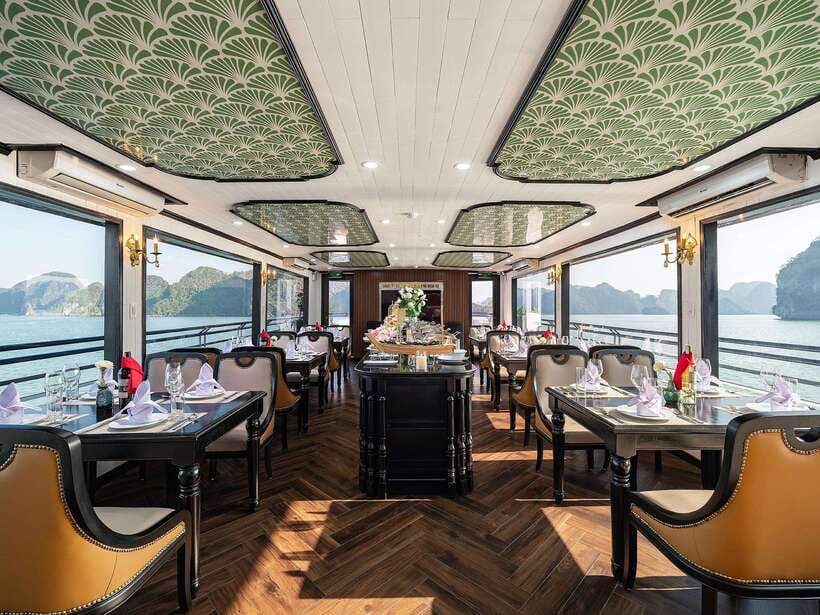 Halong Bay: Luxury Day Cruise with Buffet, Kayak, Swim - Sunset Party on the Return: Music, Wine, Tea, Cakes, and More