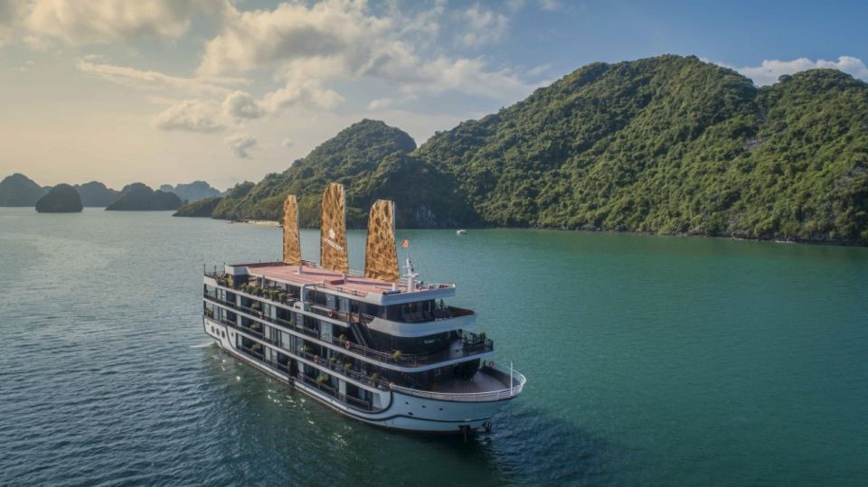Hanoi: 2-Day Halong & Lan Ha Bay 5-Star Cruise with Balcony - Day One on the Water: Dark and Bright Cave or Ba Trai Dao