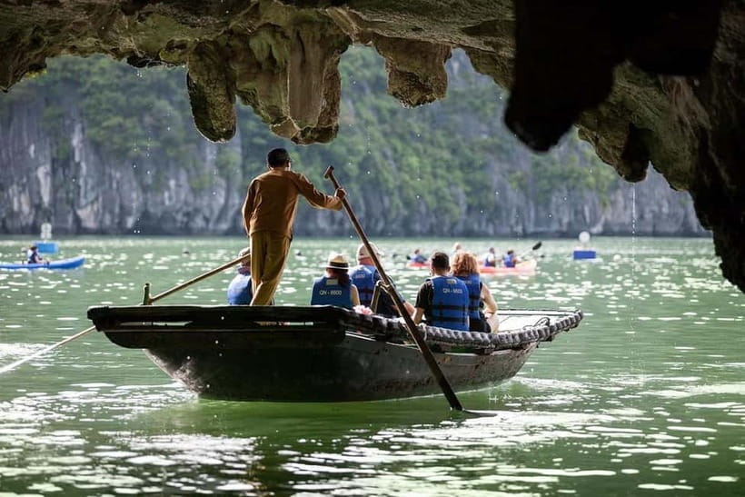 Hanoi: Full-Day Halong Bay Cruise with Swimming & Kayak Tour - Luon Cave by kayak (or bamboo boat): your best time on the water