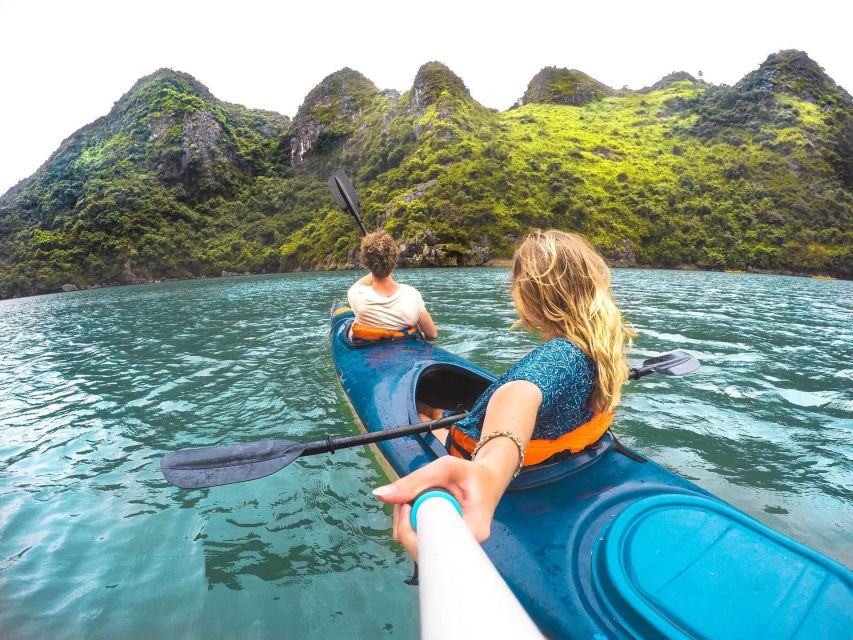 Hanoi: Halong Bay Day Trip with Titop Island, Cave, & Kayak - Luon Cove Kayak or Bamboo Boat Rowing: The Best Water Moment