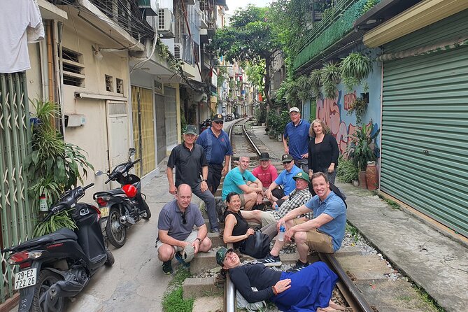 Hanoi Jeep Tour: Food, Culture and Fun by Vietnam Army Jeep - Train Street coffee: watching the train pass on your timetable