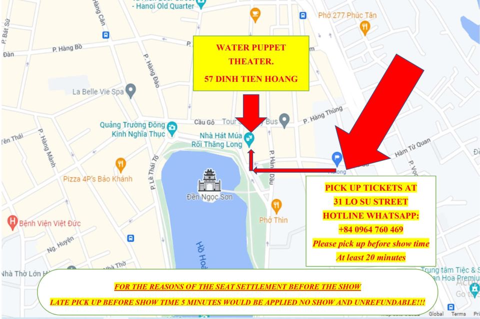 Hanoi: Water Puppet Show Ticket with Hotel Delivery Add-On - FAQ
