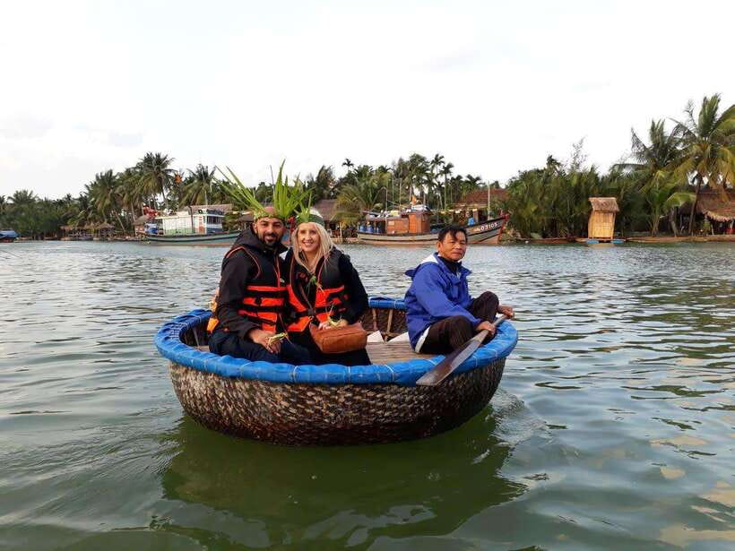 Hoi An: Coconut Basket Boat Ride by Hangcoconut - The war-shelter story, explained while you glide past the palms