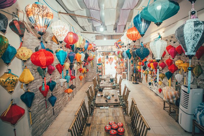 Hoi An Full Lantern Making Class- A special Foldable lantern - Stretching silk and adding tassels: your colors, your style