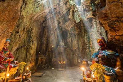 Marble Mountains - Am Phu Cave - Monkey Mountain Sunset tour - Am Phu Cave: how the guide turns dark corners into meaning