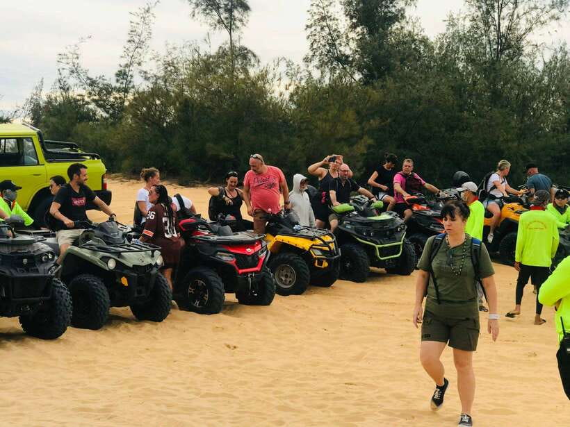 Mui Ne Group tour: Sunrise or Sunset Sand Dunes By Jeep - Red Sand Dunes at Sunset Light: Gentler Slopes, Sandboarding Fun
